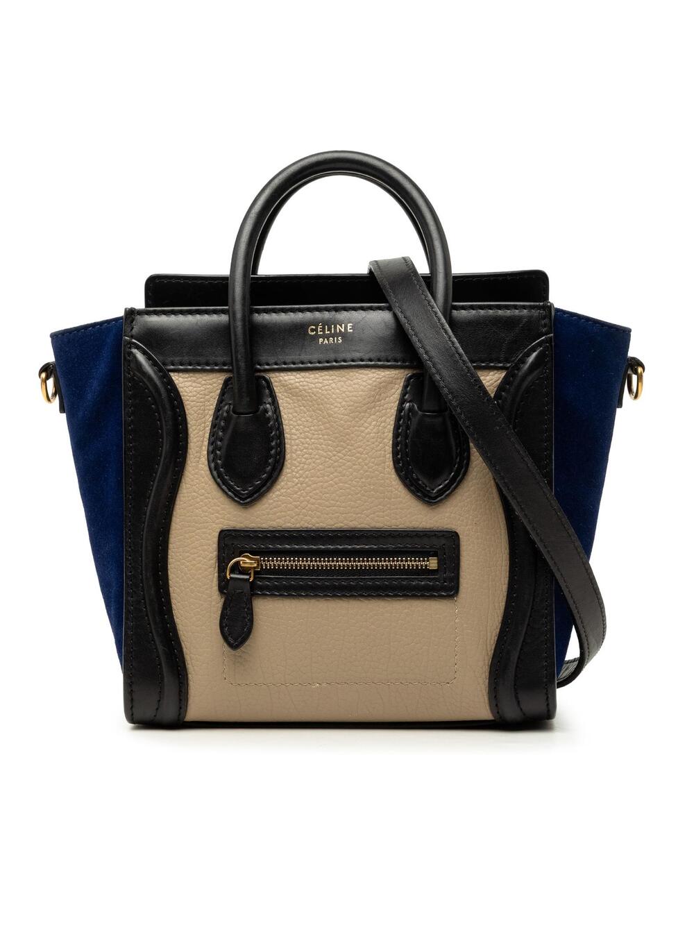 Celine Nano Tricolor Calfskin And Suede #344713C88B